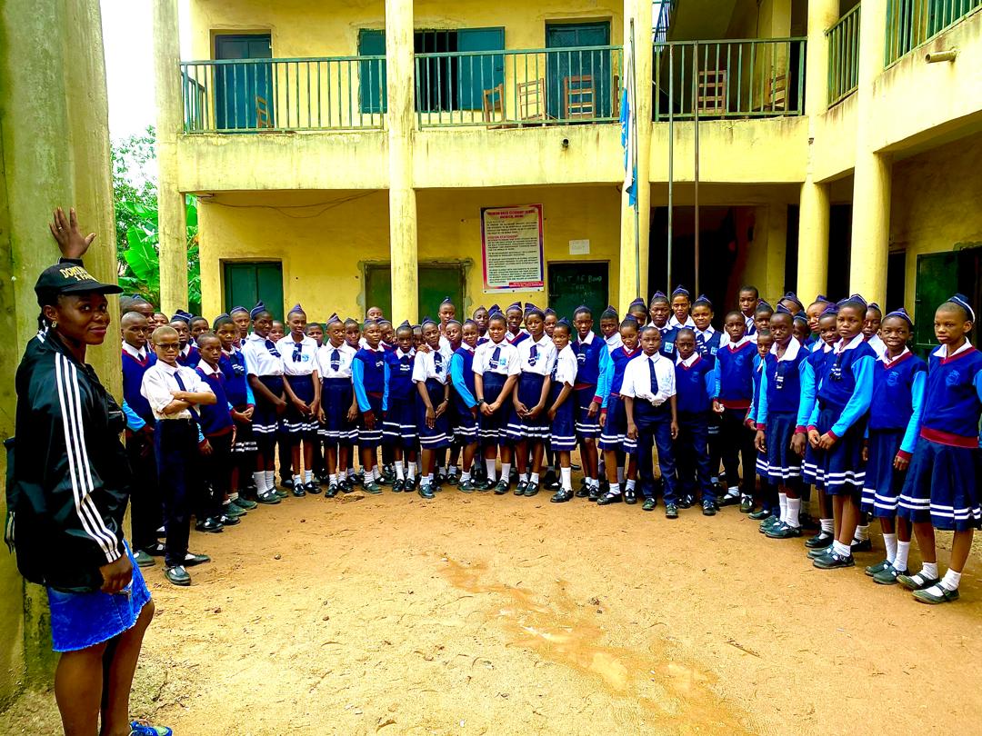 Students playing sports